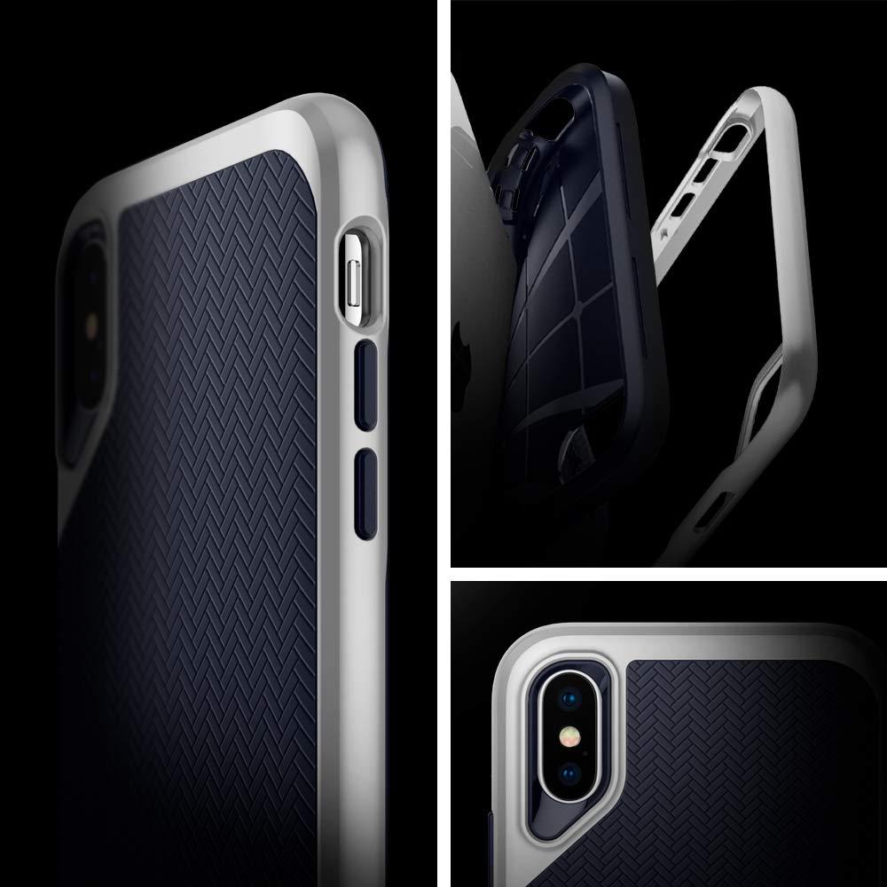Spigen® Neo Hybrid™ 063CS24920 iPhone XS / X Case - Satin Silver