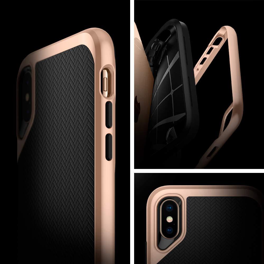 Spigen® Neo Hybrid™ 063CS25328 iPhone XS / X Case - Blush Gold