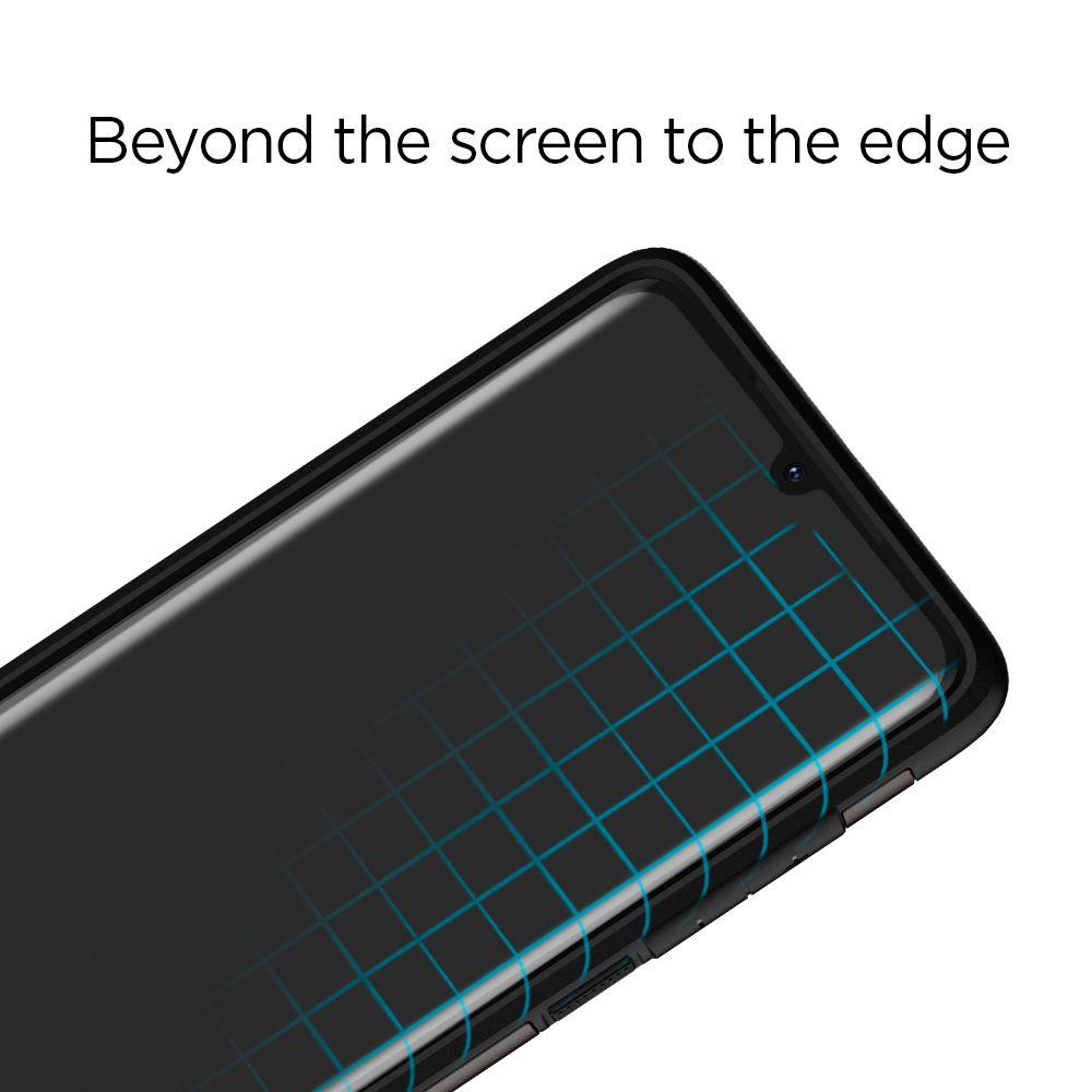 Spigen® GLAS.tR™ Curved Full Cover HD L38GL26018 Huawei P30 Premium Tempered Glass Screen Protector