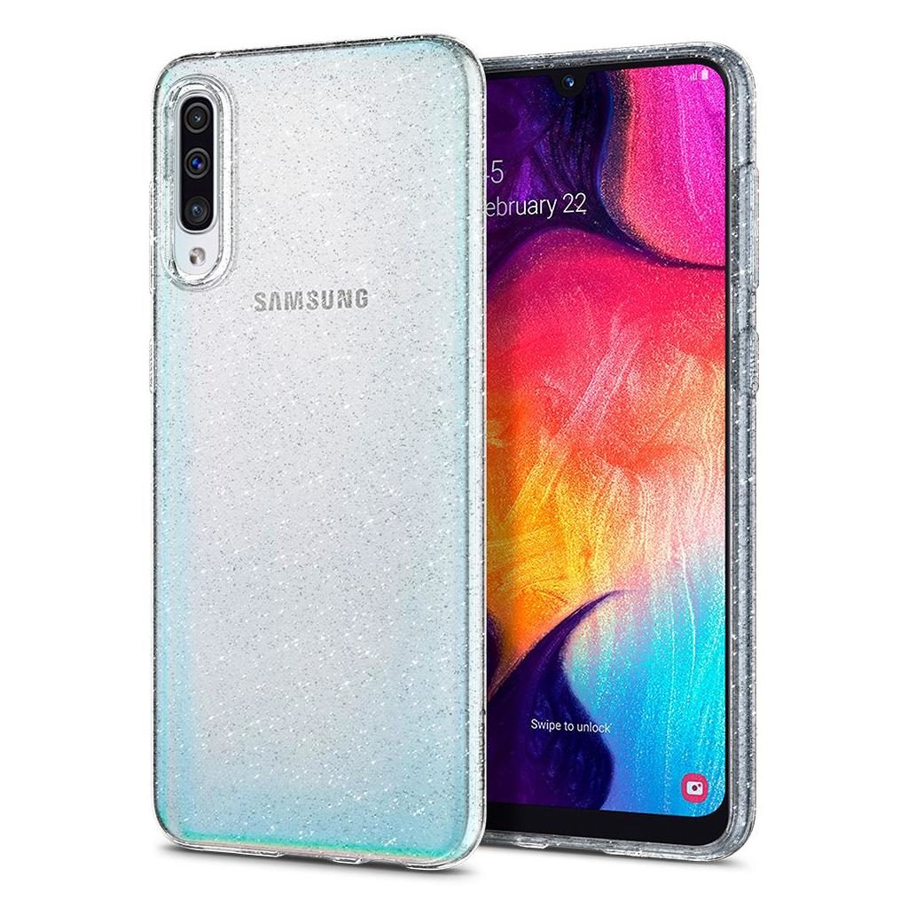 Spigen® Liquid Crystal Glitter™ 611CS26441 Samsung Galaxy A50 Case - Crystal Quartz