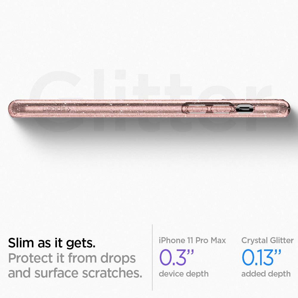 Spigen® Liquid Crystal Glitter™ 075CS27132 iPhone 11 Pro Max Case - Rose Quartz