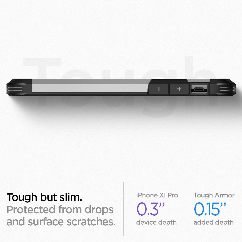 Spigen® Tough Armor™ 075CS27143 iPhone 11 Pro Max Case - Satin Silver