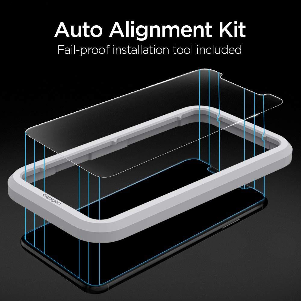 Spigen® (x2Pack) GLAS.tR ALIGNmaster™ AGL00101 iPhone 11 / XR Premium Tempered Glass Screen Protector