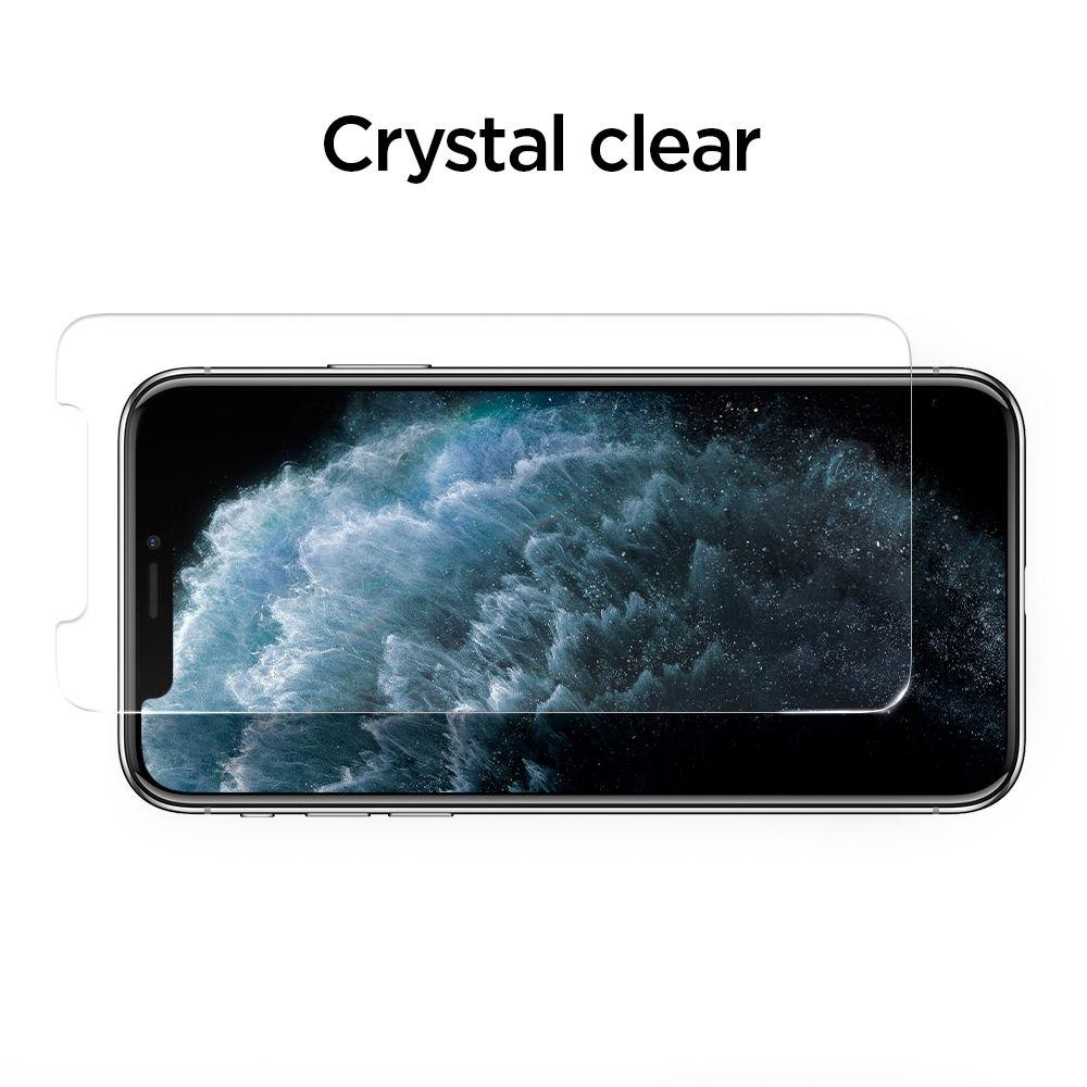Spigen® (x2Pack) GLAS.tR EZ FIT™ 064GL25166 iPhone 11 / XR Premium Tempered Glass Screen Protector