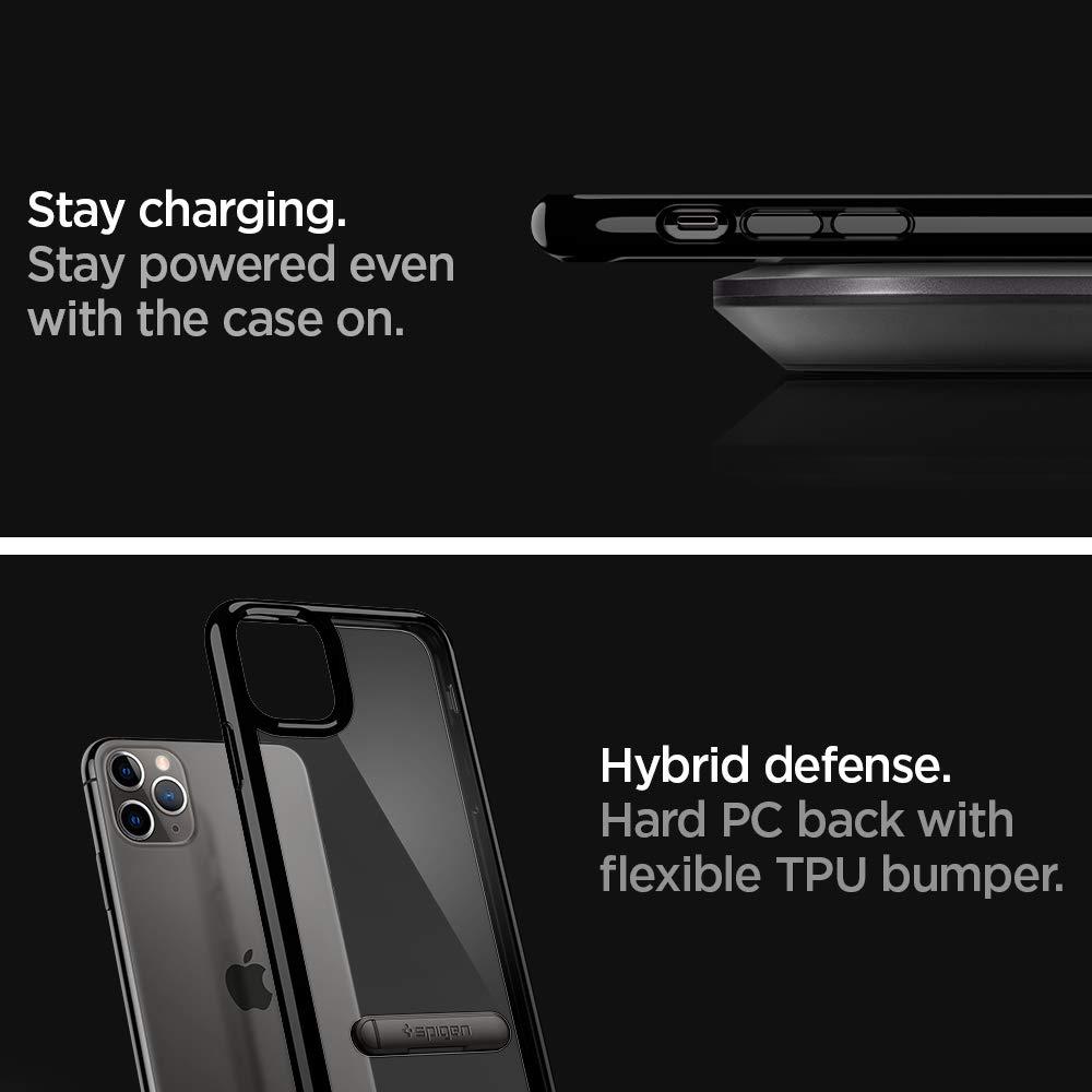 Spigen® Ultra Hybrid S™ 075CS27138 iPhone 11 Pro Max Case - Jet Black
