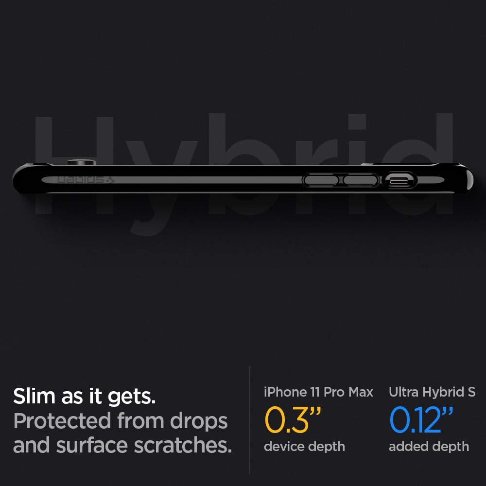 Spigen® Ultra Hybrid S™ 075CS27138 iPhone 11 Pro Max Case - Jet Black