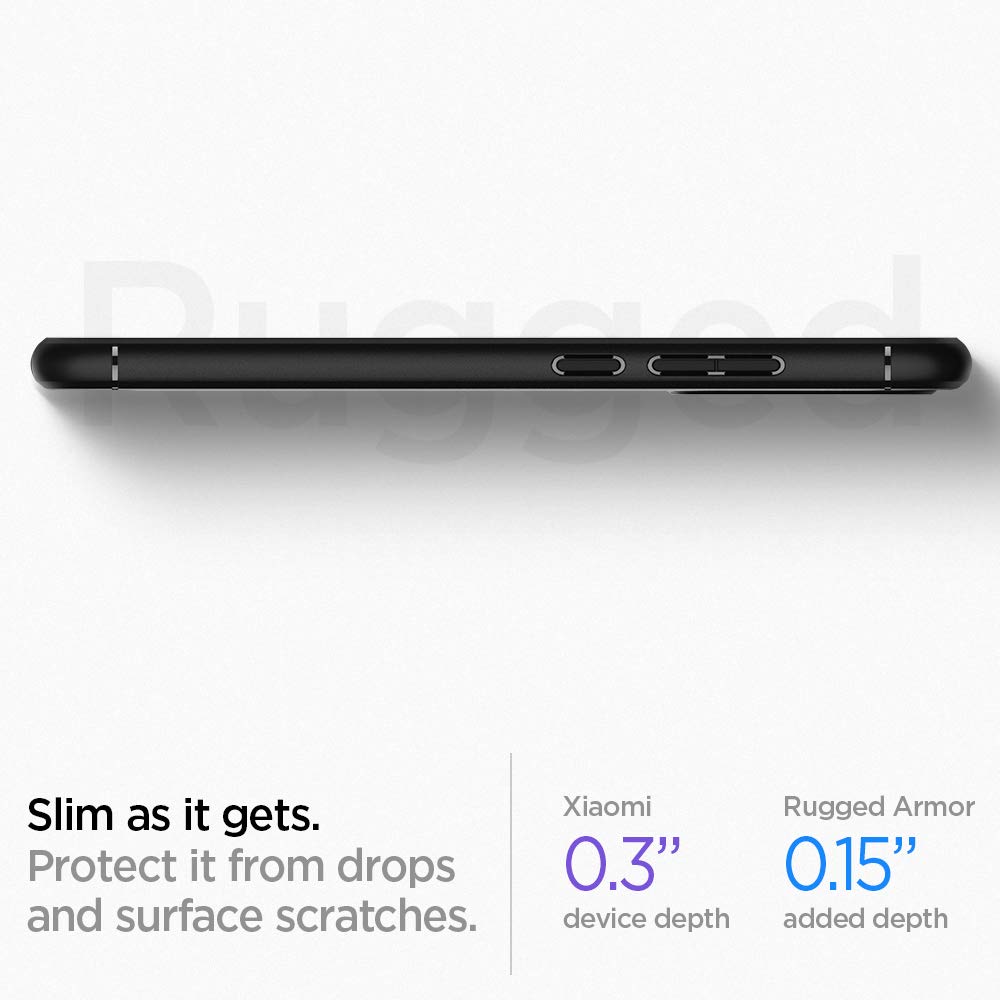 Spigen® Rugged Armor™ ACS00271 Xiaomi Redmi Note 8 - Matte Black