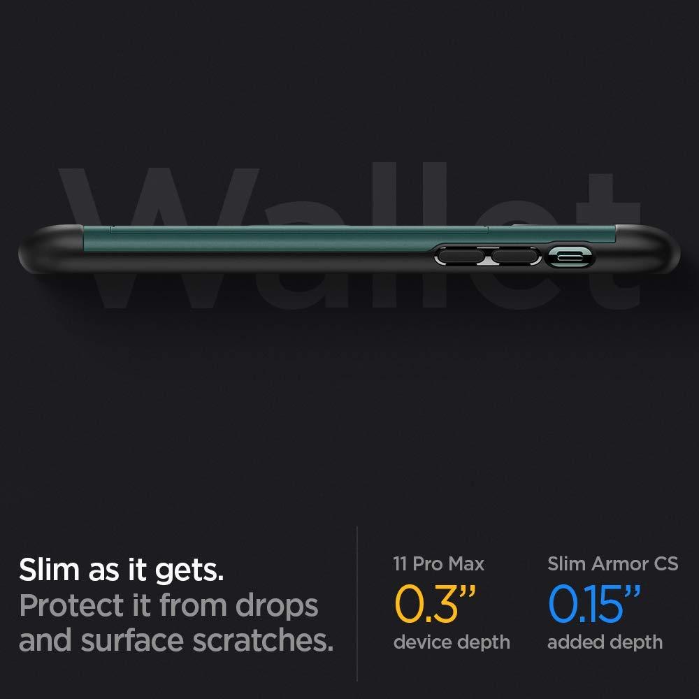 Spigen® Slim Armor CS™ ACS00413 iPhone 11 Pro Max Case - Midnight Green