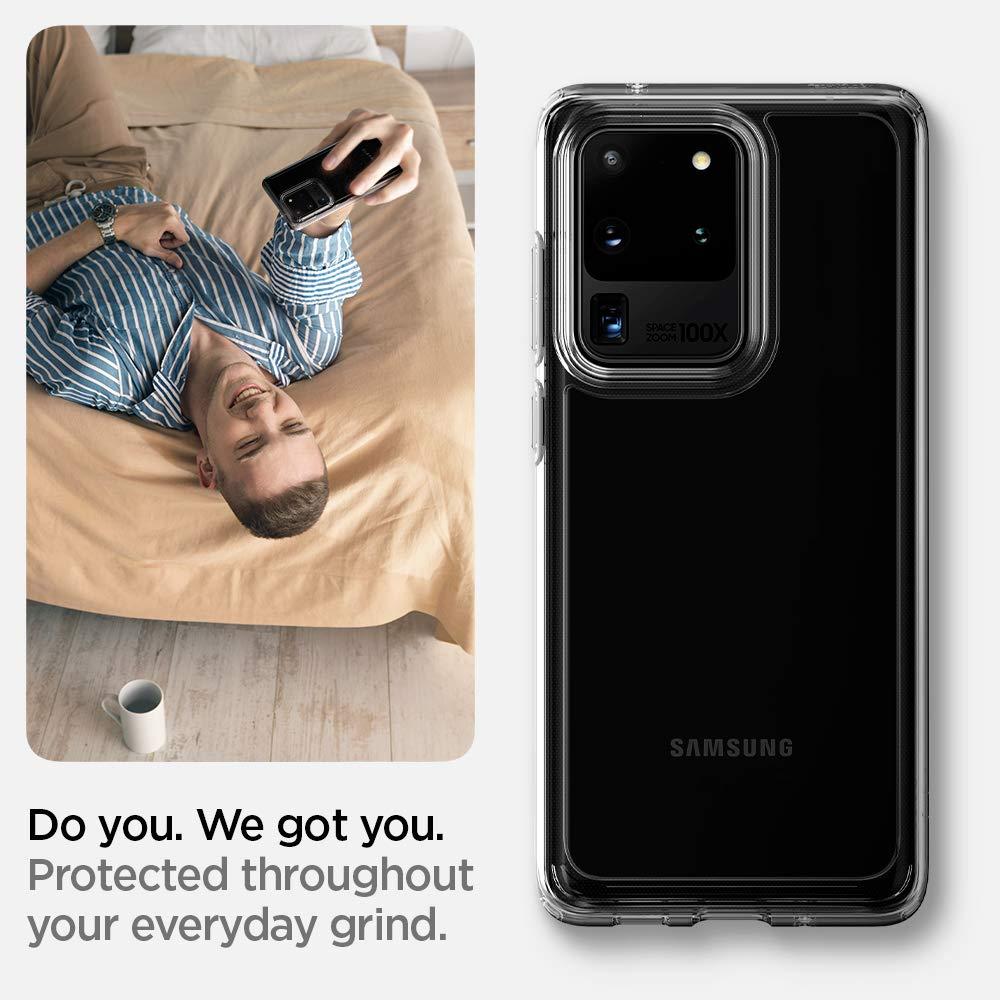 Spigen® Ultra Hybrid™ ACS00713 Samsung Galaxy S20 Ultra Case - Crystal Clear
