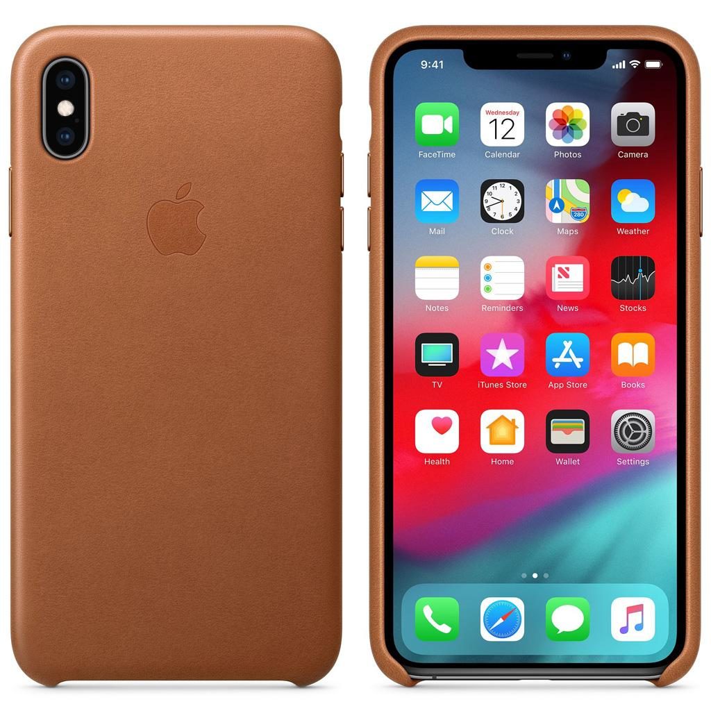 Apple MRWV2ZM/A iPhone XS Max Leather Case - Saddle Brown