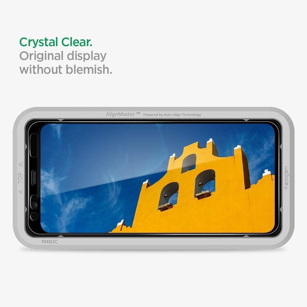 Spigen® GLAS.tR ALIGNmaster™ Full Cover AGL00380 Google Pixel 4 XL Premium Tempered Glass Screen Protector