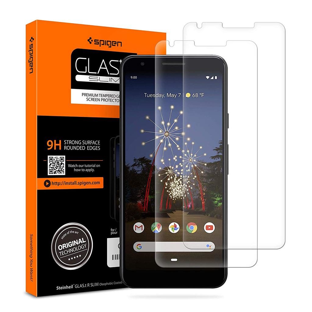Spigen® (x2Pack) GLAS.tR™ F22GL26443 Google Pixel 3a XL Premium Tempered Glass Screen Protector