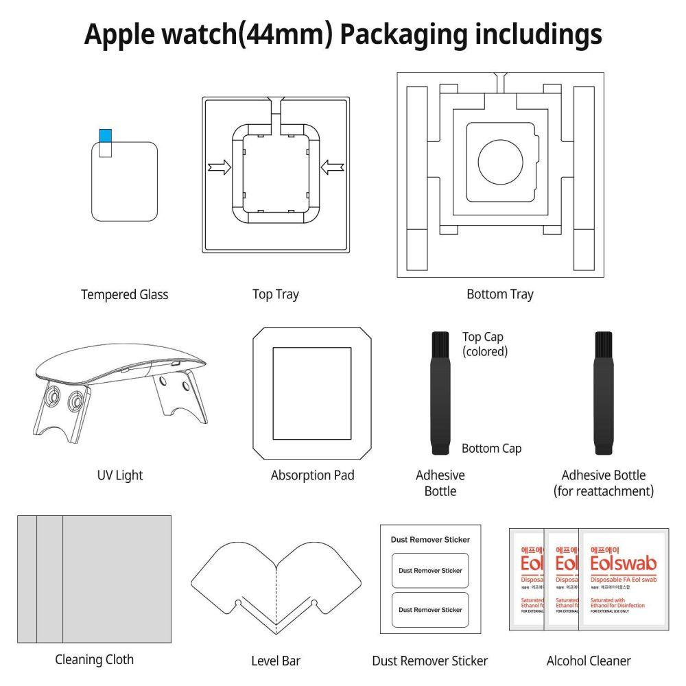 Whitestone Dome Glass™ Apple Watch Series 5 / 4 (44mm) Premium Tempered Glass Screen Protector
