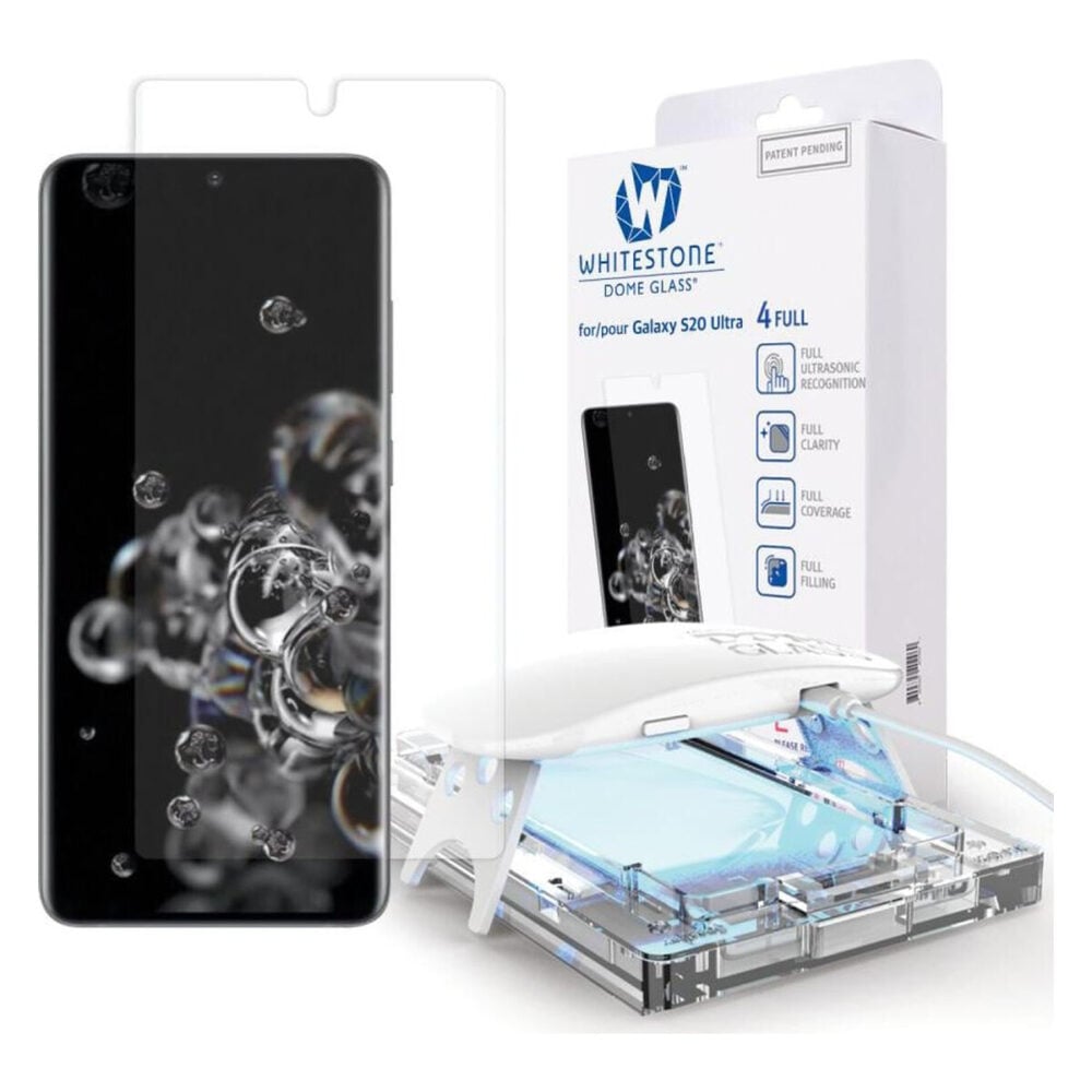 Whitestone™ Dome Glass® Samsung Galaxy S20 Ultra Premium Tempered Glass Screen Protector