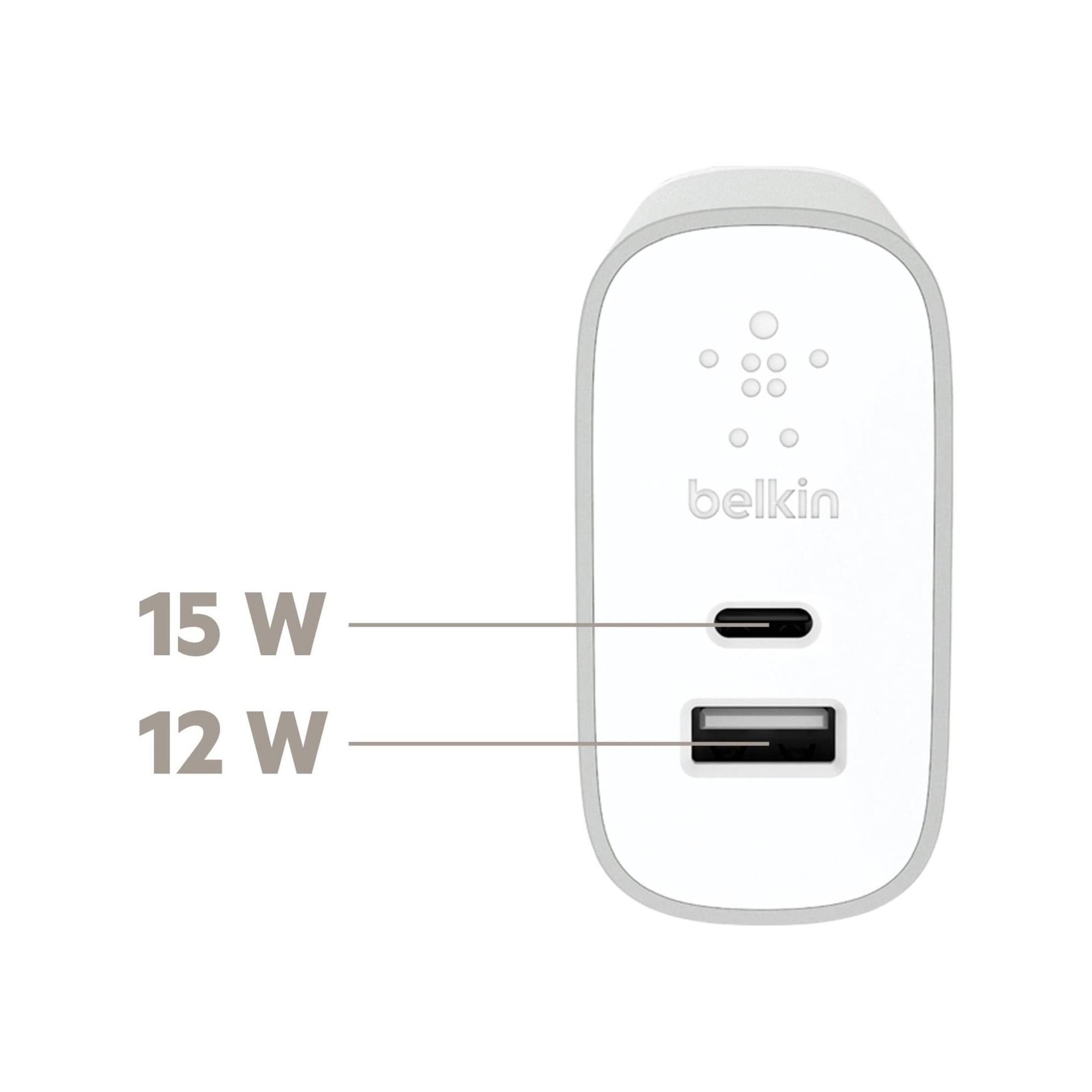 Belkin MIXIT↑® USB-C™ + USB-A F7U011vfSLV Home Charger - Silver