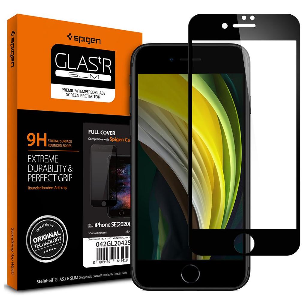 Spigen® GLAS.tR™ Full Cover AGL01314 iPhone SE (2022 / 2020) / 8 / 7 Premium Tempered Glass Screen Protector