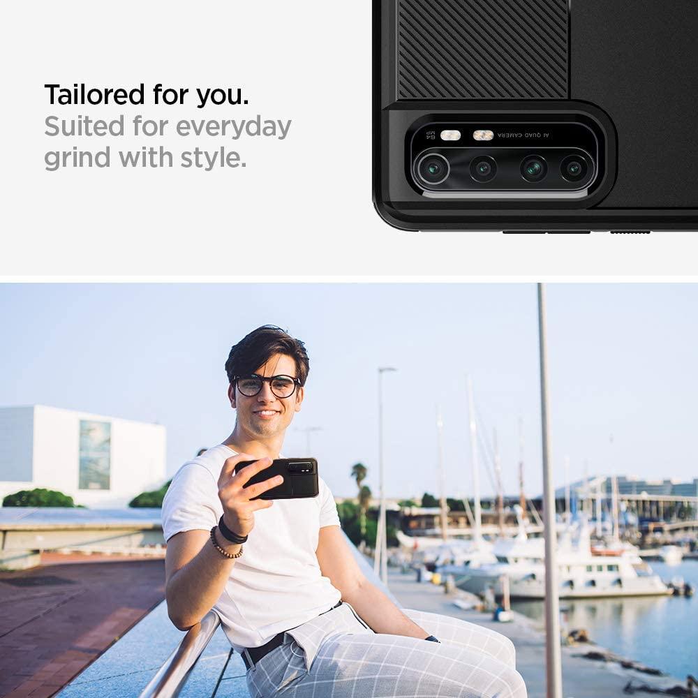 Spigen® Rugged Armor™ ACS01306 Xiaomi Mi Note 10 Lite Case - Matte Black