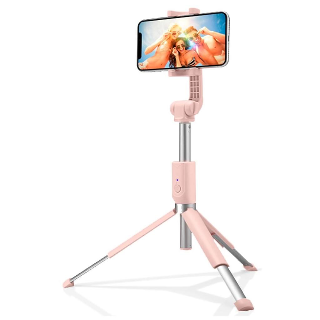 Spigen® S540W 000SS24611 Wireless Selfie Stick Tripod - Peach Pink