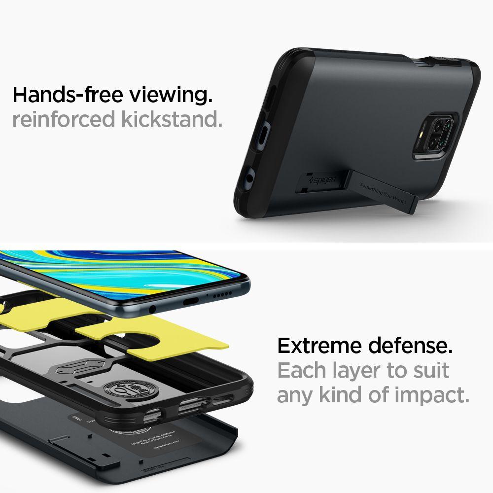 Spigen® Tough Armor™ ACS01281 Xiaomi Redmi Note 9S / 9 Pro / 9 Pro Max Case - Metal Slate