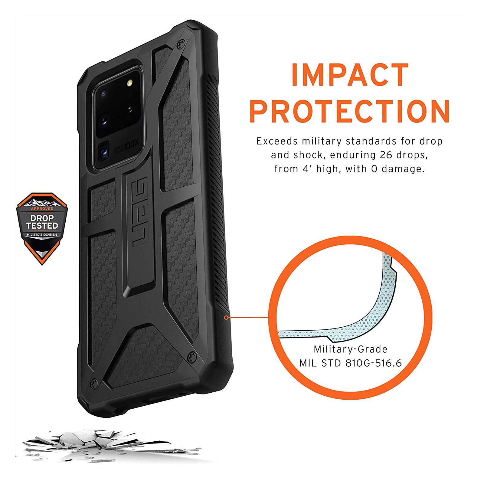 Urban Armor Gear (UAG) Monarch Samsung Galaxy S20 Ultra Case - Carbon Fiber