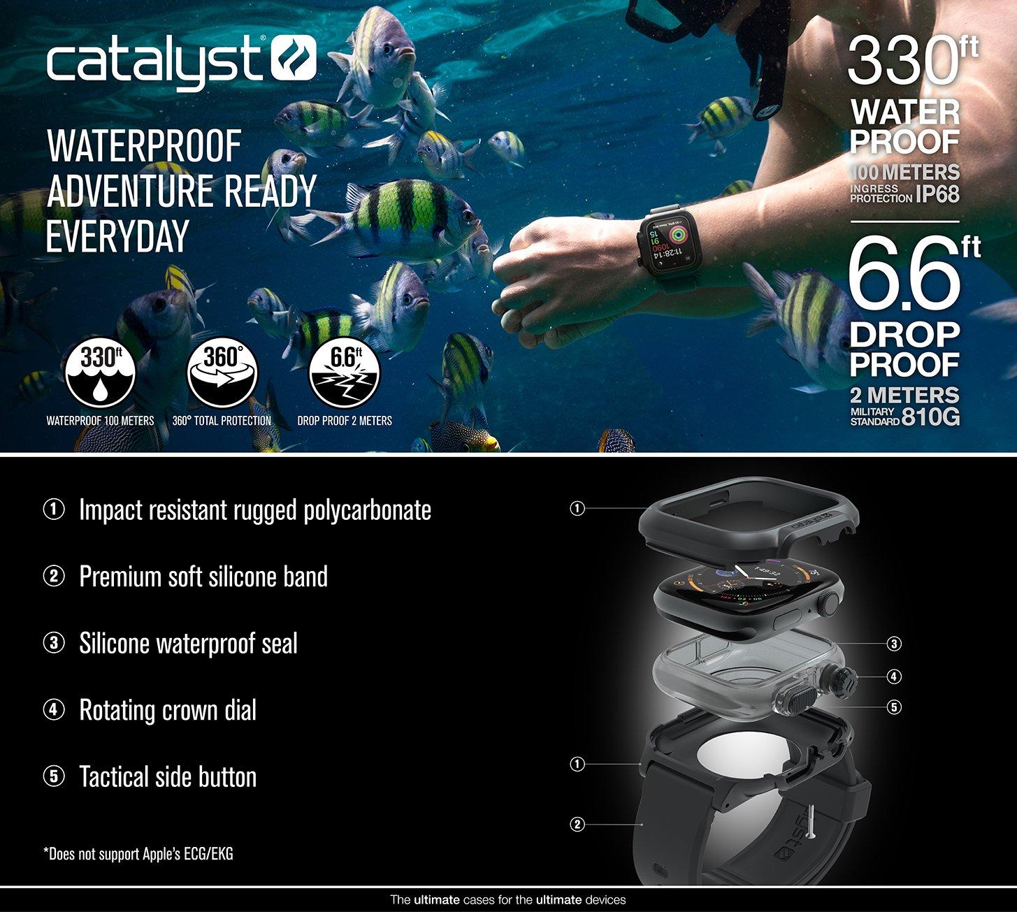 Catalyst Waterproof Apple Watch Series 5 / 4 (44mm) Case - Stealth Black