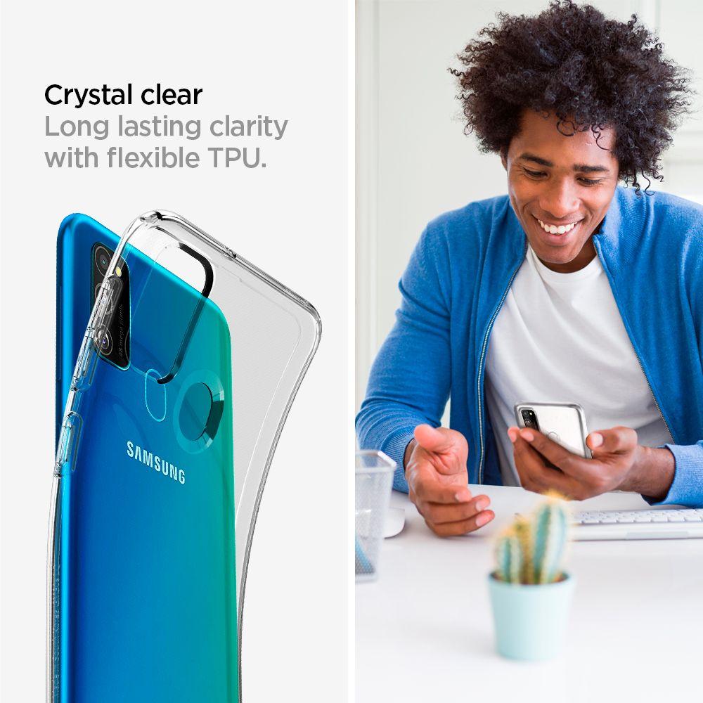 Spigen® Liquid Crystal™ ACS00485 Samsung Galaxy M21 Case - Crystal Clear