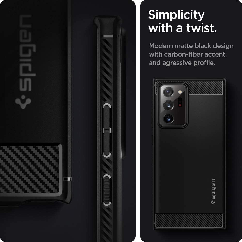 Spigen® Rugged Armor™ ACS01391 Samsung Galaxy Note 20 Ultra Case - Matte Black