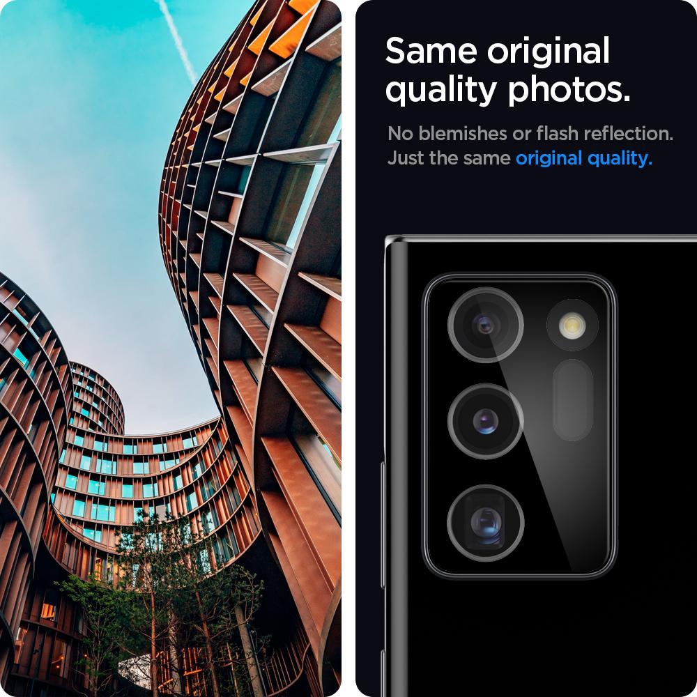 Spigen® (x2Pack) GLAS.tR™ Optik Camera Lens AGL01449 Samsung Galaxy Note 20 Ultra Premium Tempered Glass – Black