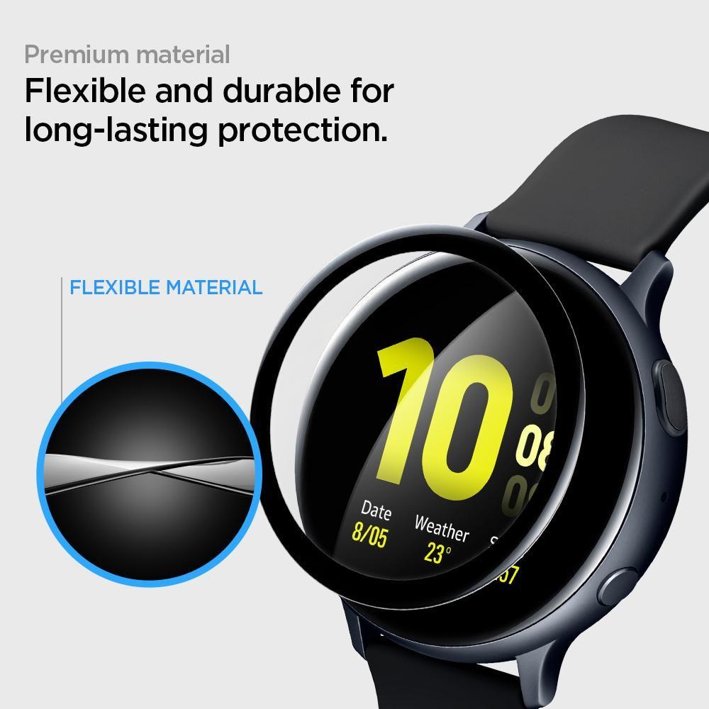 Spigen® (x2Pack) ProFlex™ EZ Fit AFL01221 Galaxy Watch Active 2 (40mm) Premium Screen Protector