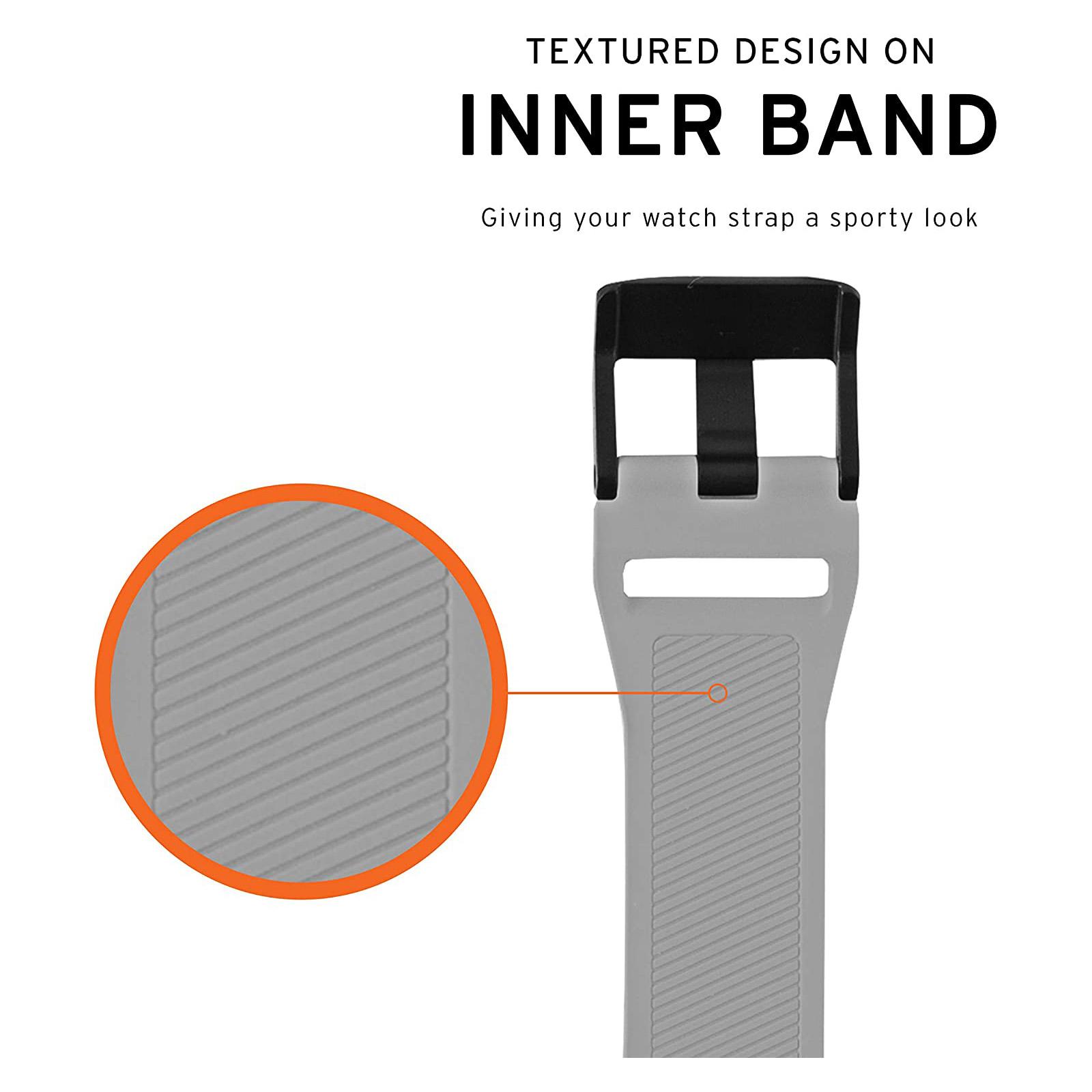 Urban Armor Gear (UAG) Scout Apple Watch Series 5 / 4 / 3 / 2 / 1 (44mm / 42mm) Silicone Strap - Silver