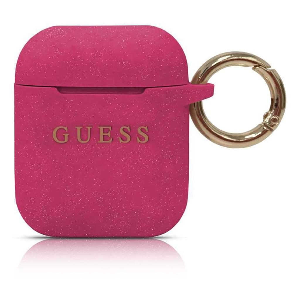 Guess® Silicone Collection Apple AirPods Case – Fuchsia