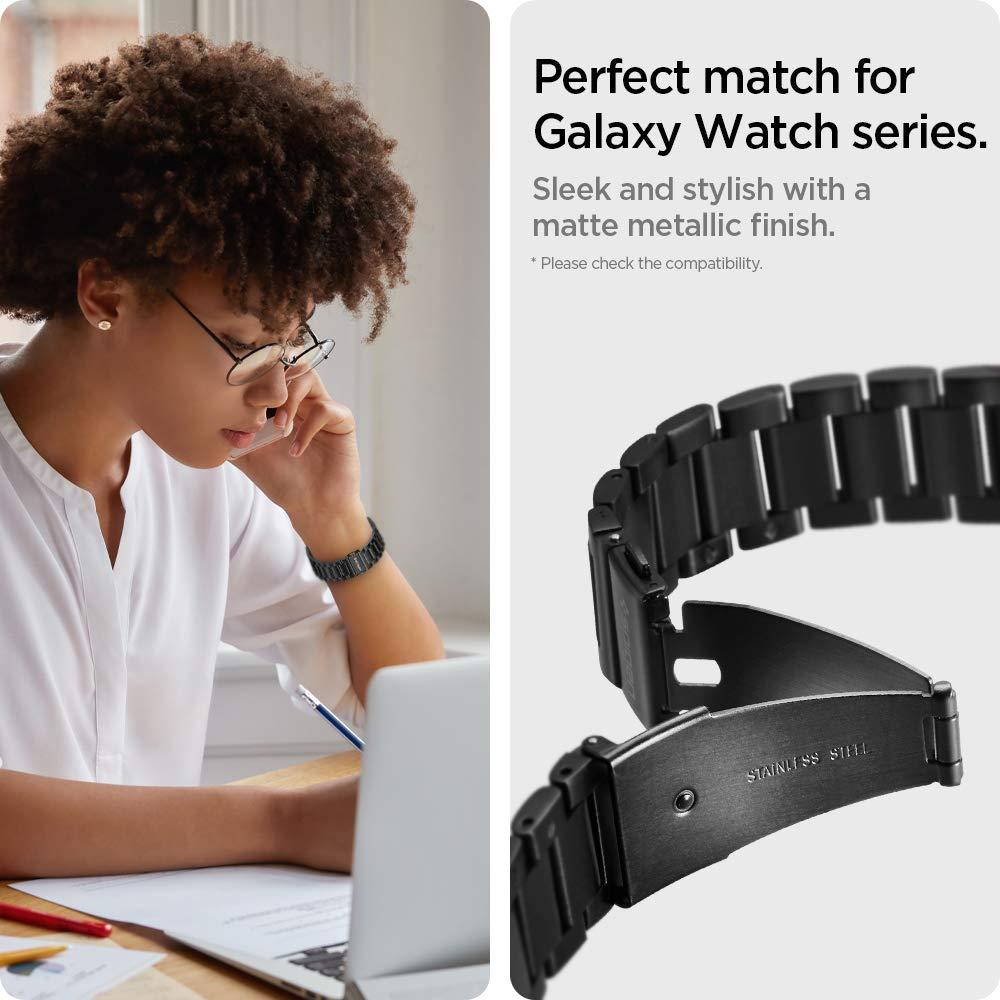Spigen® Modern Fit™ 600WB24980 Samsung Galaxy Watch 3 (41mm) / Galaxy Watch (42mm) Band – Black