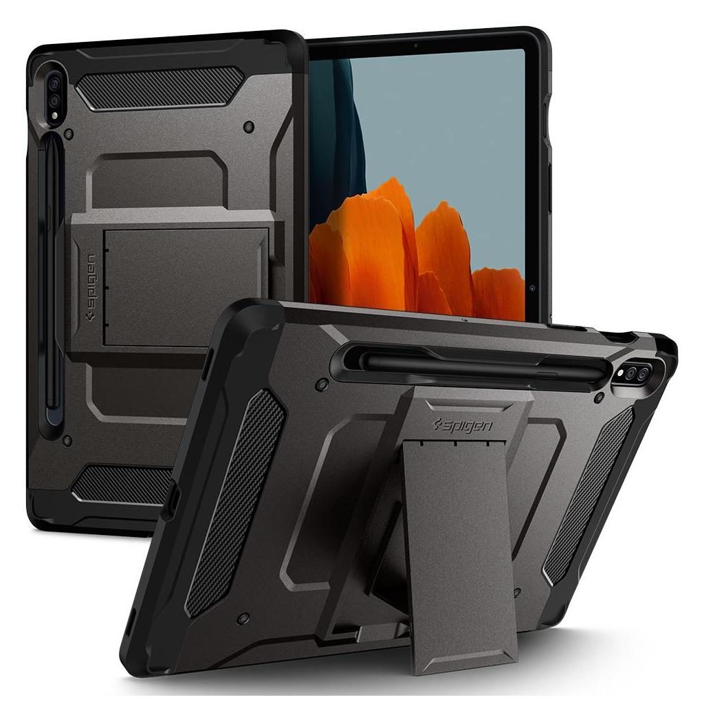 Spigen® Tough Armor™ Pro™ ACS01605 Samsung Galaxy Tab S7 11-inch Case - Gunmetal
