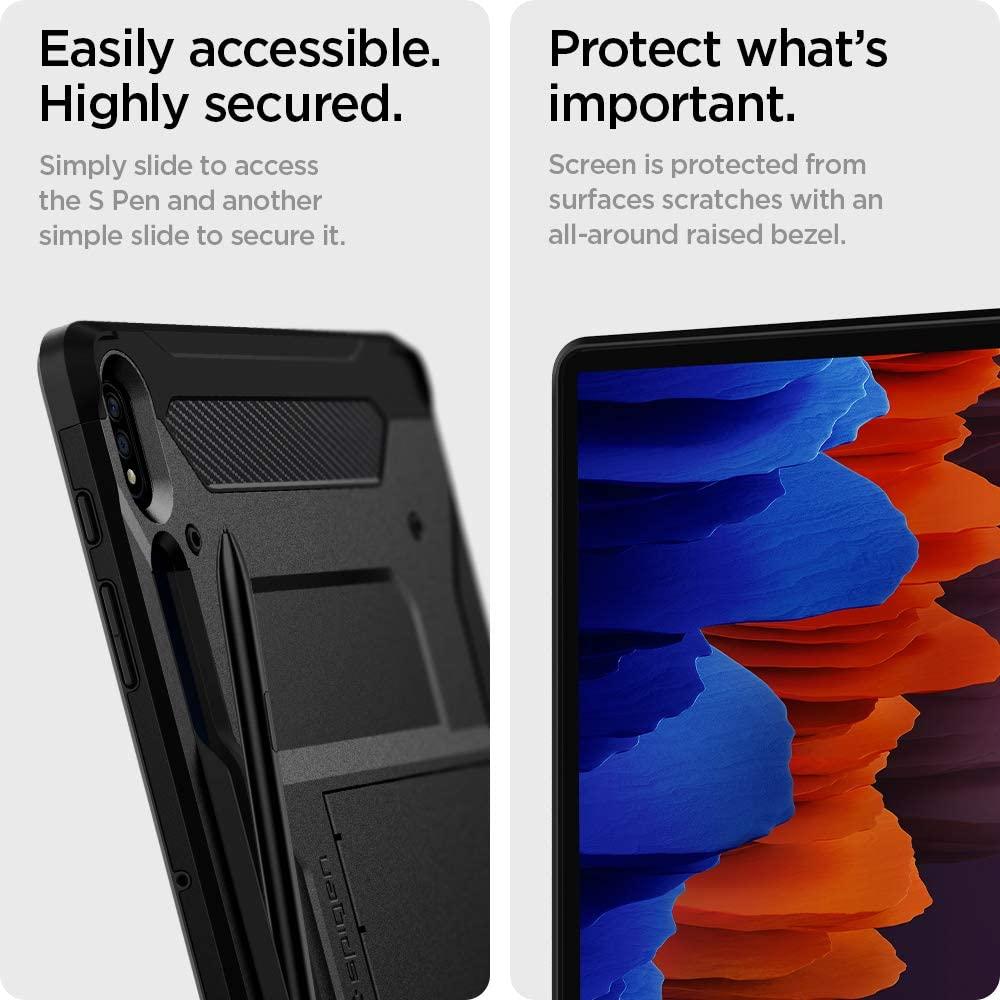 Spigen® Tough Armor™ Pro ACS01609 Samsung Galaxy Tab S7+ Plus 12.4-inch Case - Black