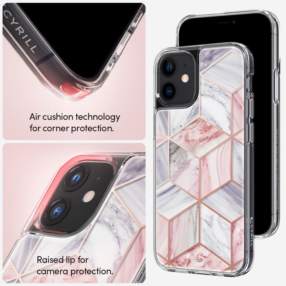 Spigen® Cyrill Cecile Collection ACS01782 iPhone 12 Mini Case - Pink Marble