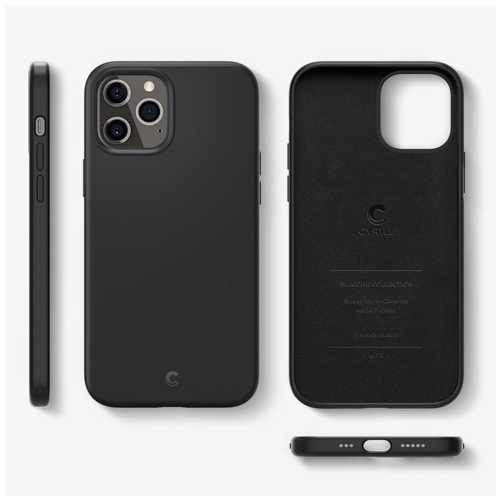 Spigen® Cyrill Silicone Collection ACS01652 iPhone 12 Pro Max Case - Black