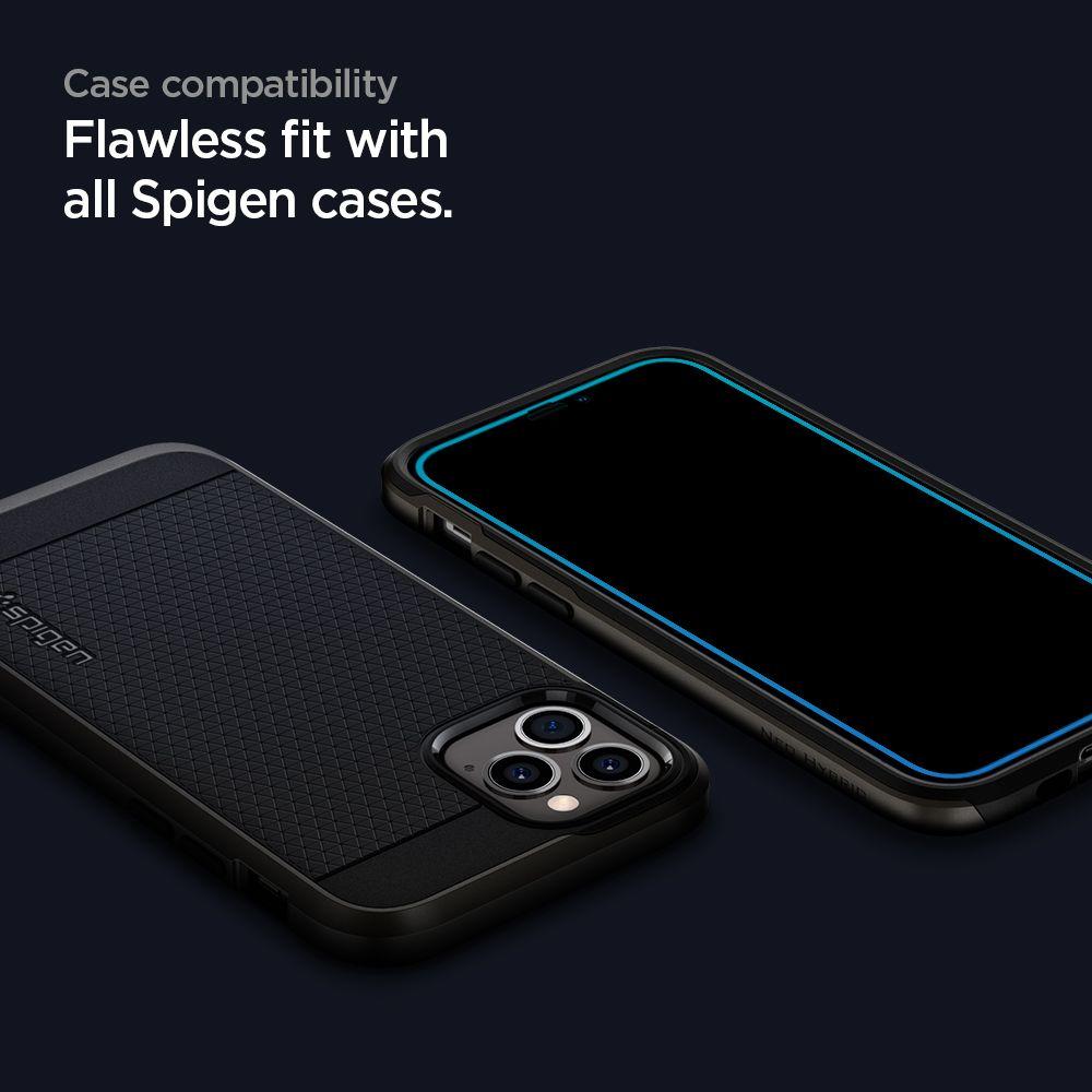 Spigen® GLAS.tR™ Full Cover HD AGL01512 iPhone 12 / 12 Pro Premium Tempered Glass Screen Protector