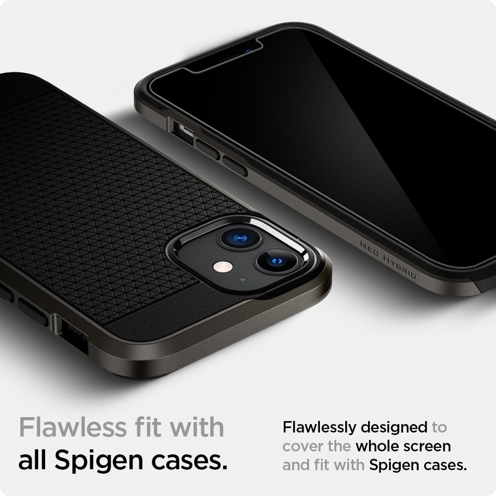 Spigen® GLAS.tR™ HD AGL01533 iPhone 12 Mini Premium Tempered Glass Screen Protector