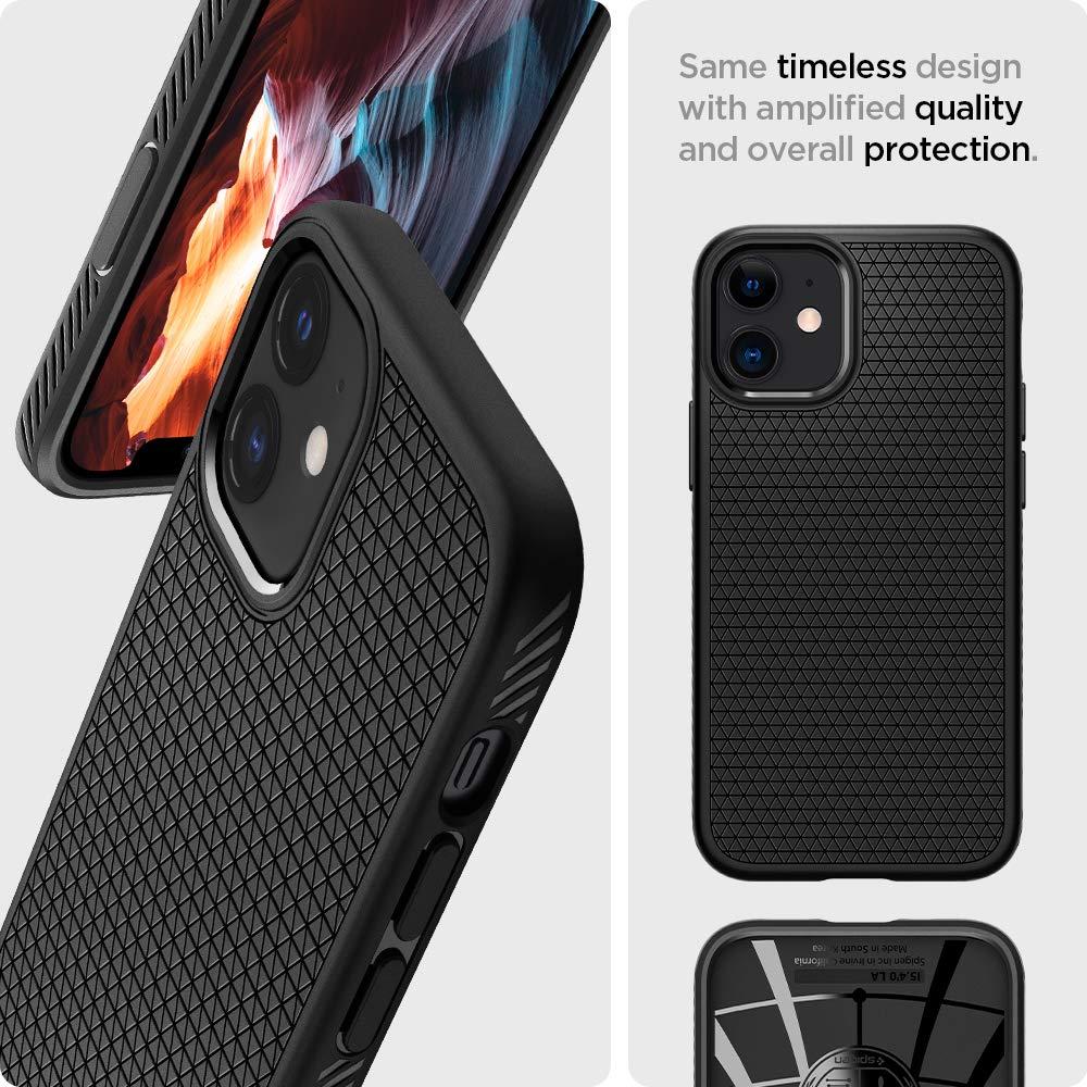 Spigen® Liquid Air™ ACS01744 iPhone 12 Mini Case - Matte Black