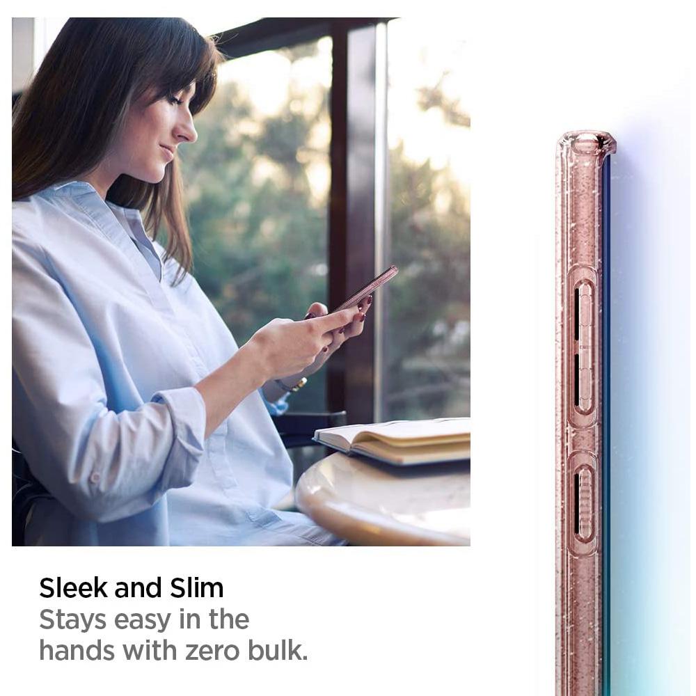 Spigen® Liquid Crystal™ Glitter 627CS27329 Samsung Galaxy Note 10+ Plus Case - Rose Quartz
