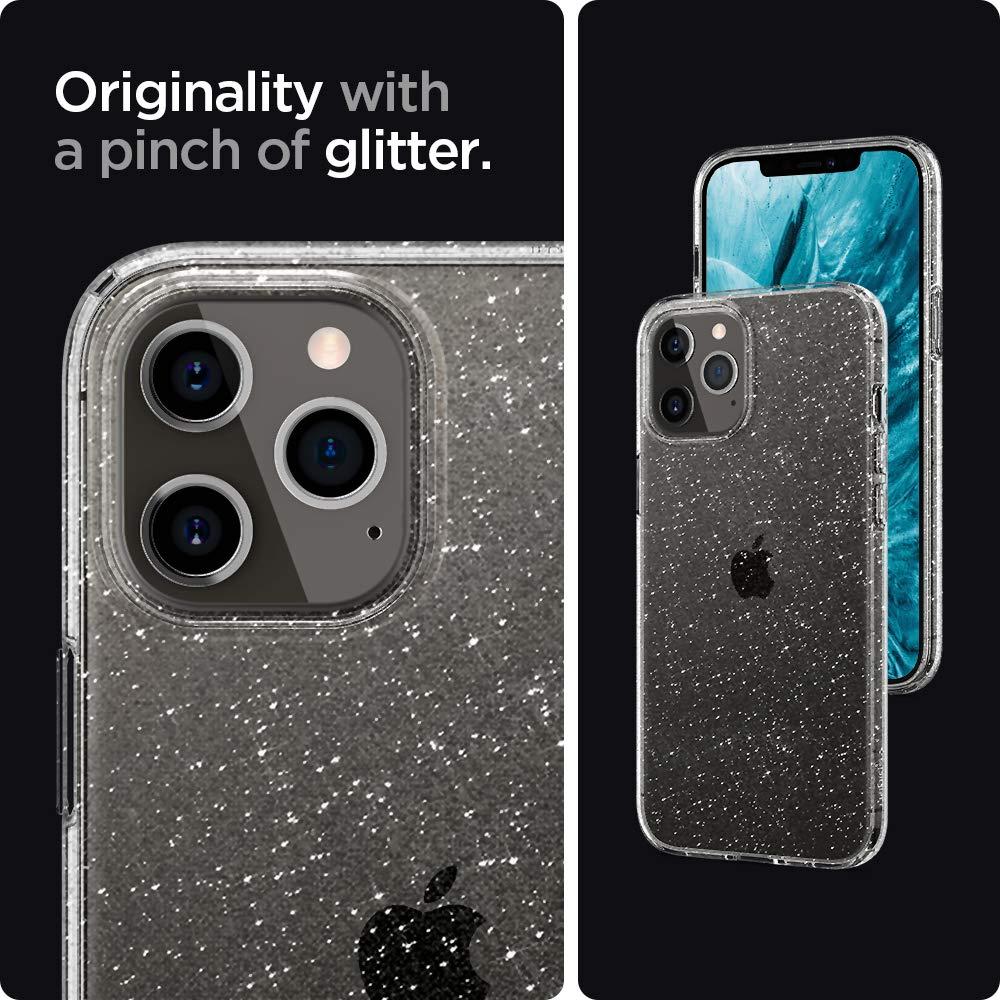 Spigen® Liquid Crystal™ Glitter ACS01614 iPhone 12 Pro Max Case - Crystal Quartz
