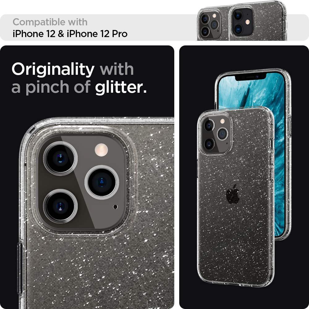 Spigen® Liquid Crystal™ Glitter ACS01698 iPhone 12 / 12 Pro Case - Crystal Quartz