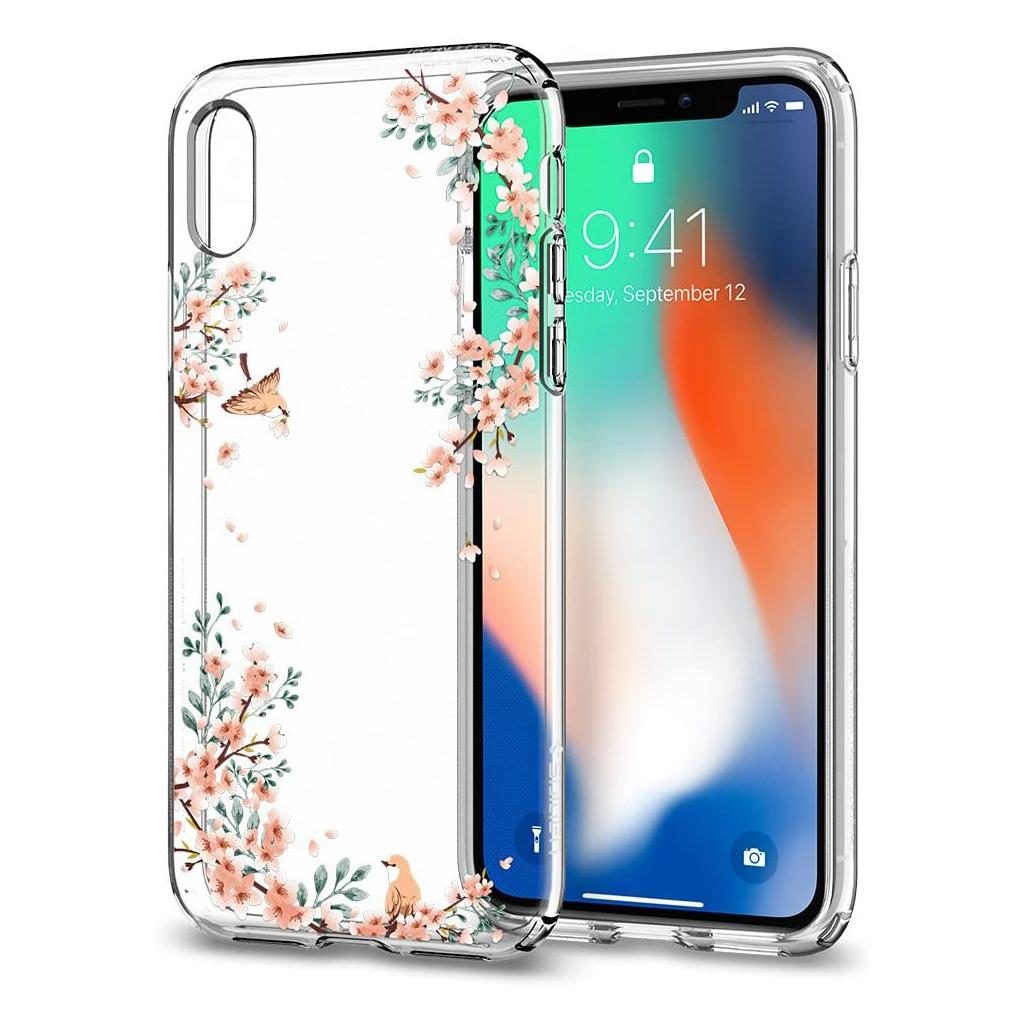 Spigen® Liquid Crystal™ 057CS22655 iPhone X Case - Blossom Nature