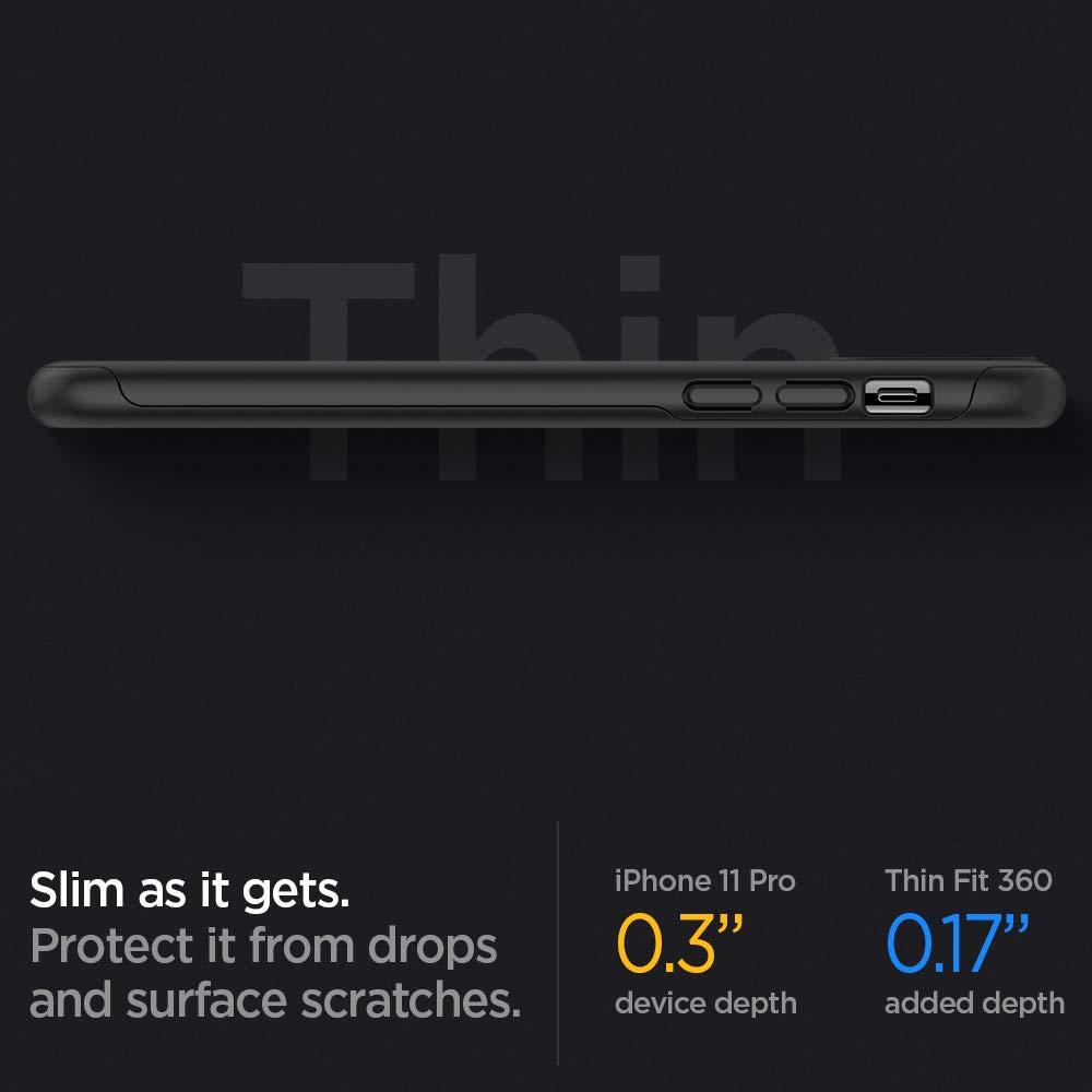 Spigen® Thin Fit 360™ 077CS27248 iPhone 11 Pro Case - Black