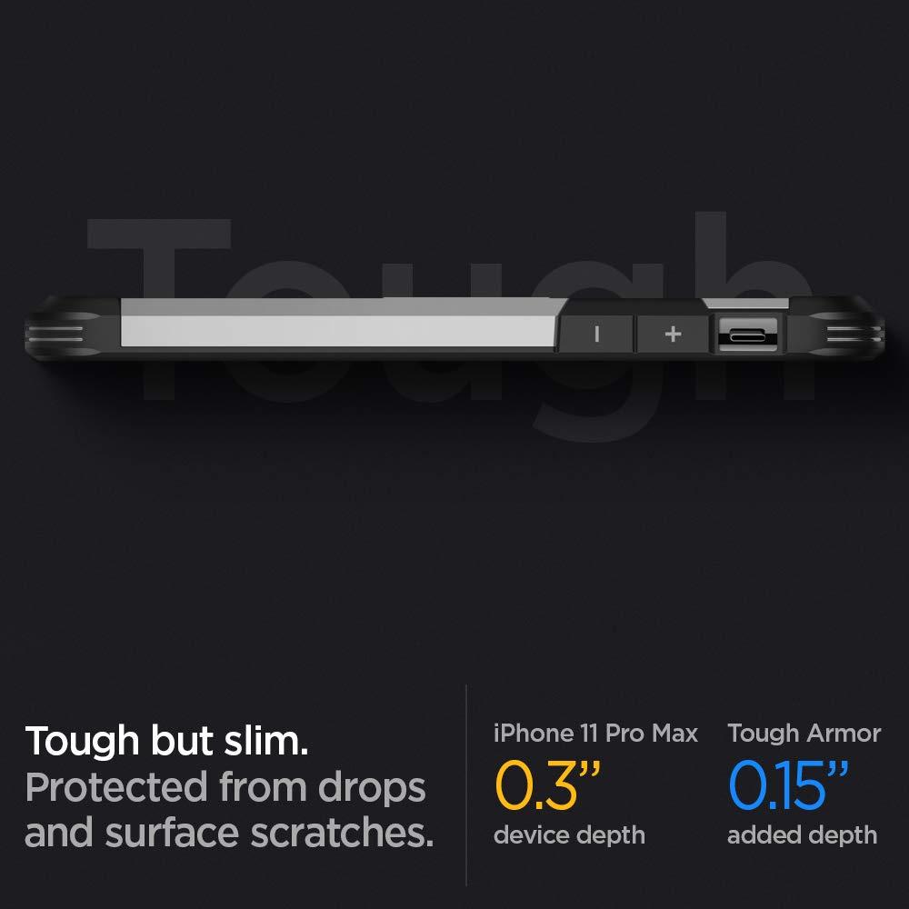 Spigen® Tough Armor™ XP 075CS27430 iPhone 11 Pro Max Case - Satin Silver