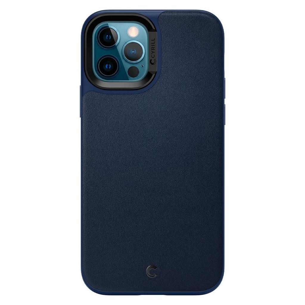 Spigen® Ciel by Cyrill Leather Brick Collection ACS01735 iPhone 12 / 12 Pro Case – Navy