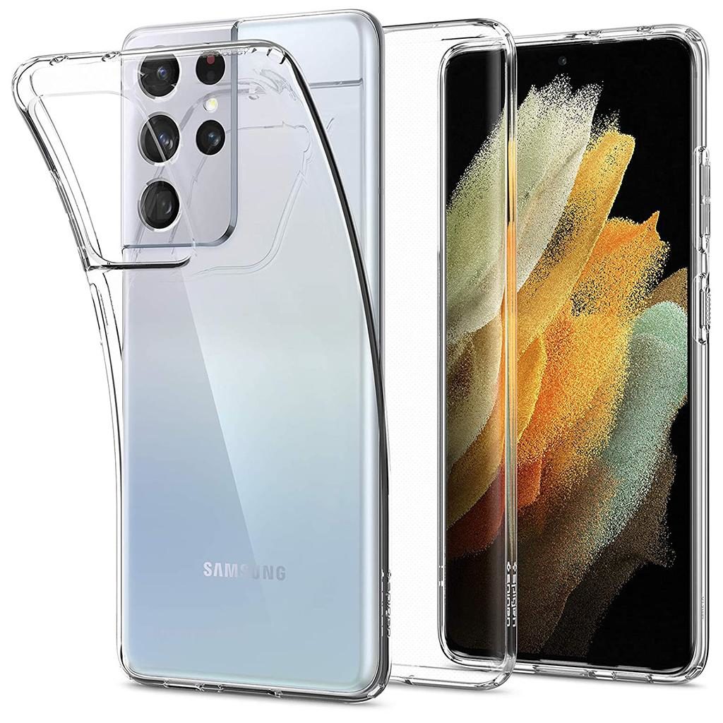 Spigen® Liquid Crystal™ ACS02347 Samsung Galaxy S21 Ultra Case - Crystal Clear