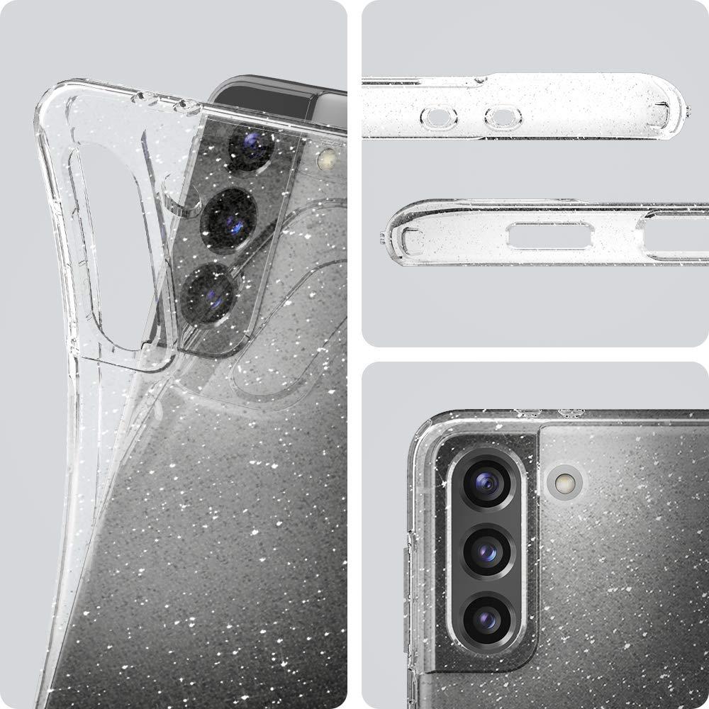 Spigen® Liquid Crystal™ Glitter ACS02384 Samsung Galaxy S21+ Plus Case - Crystal Quartz