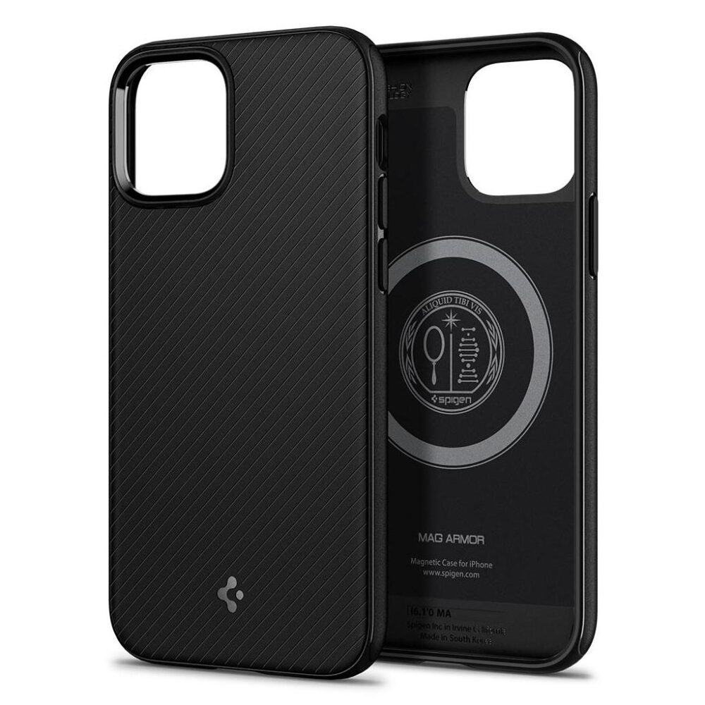 Spigen® Mag Armor ACS01865 iPhone 12 / 12 Pro Case - Matte Black