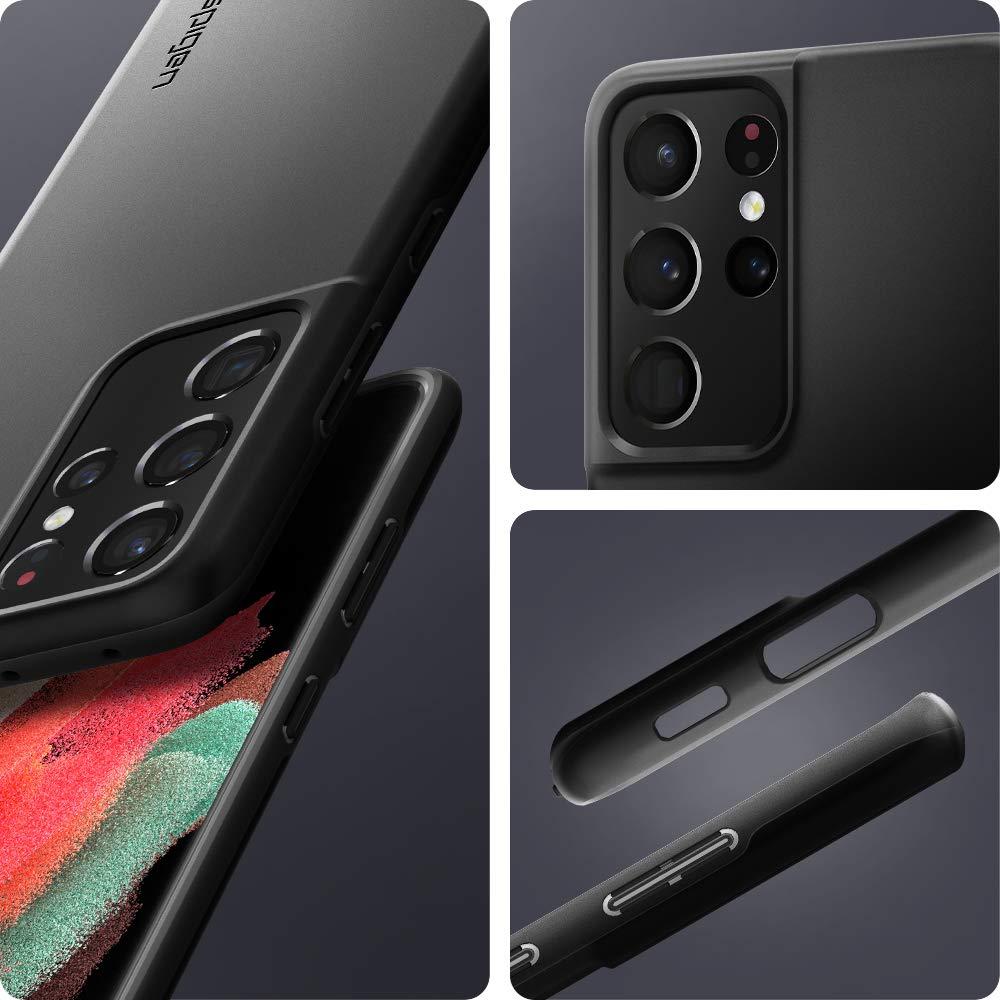 Spigen® Thin Fit™ ACS02346 Samsung Galaxy S21 Ultra Case - Black